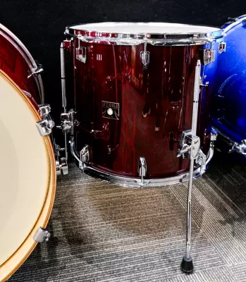 Tama - Superstar Classic Exotic 7-Piece Shell Pack (22,8,10,12,14,16,SD) - Gloss Garnet Lacebark Pine 2